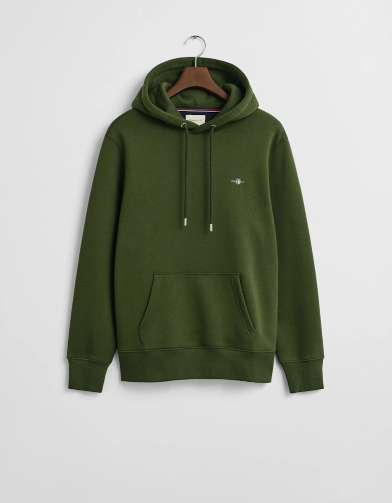 Mens Regular Fit Shield Logo Pullover Hoodie - 360 Country Green