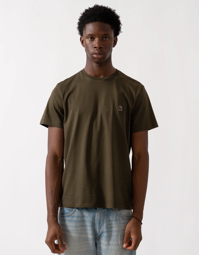 Patch Tee Mens T-Shirt - Deep Moss 117