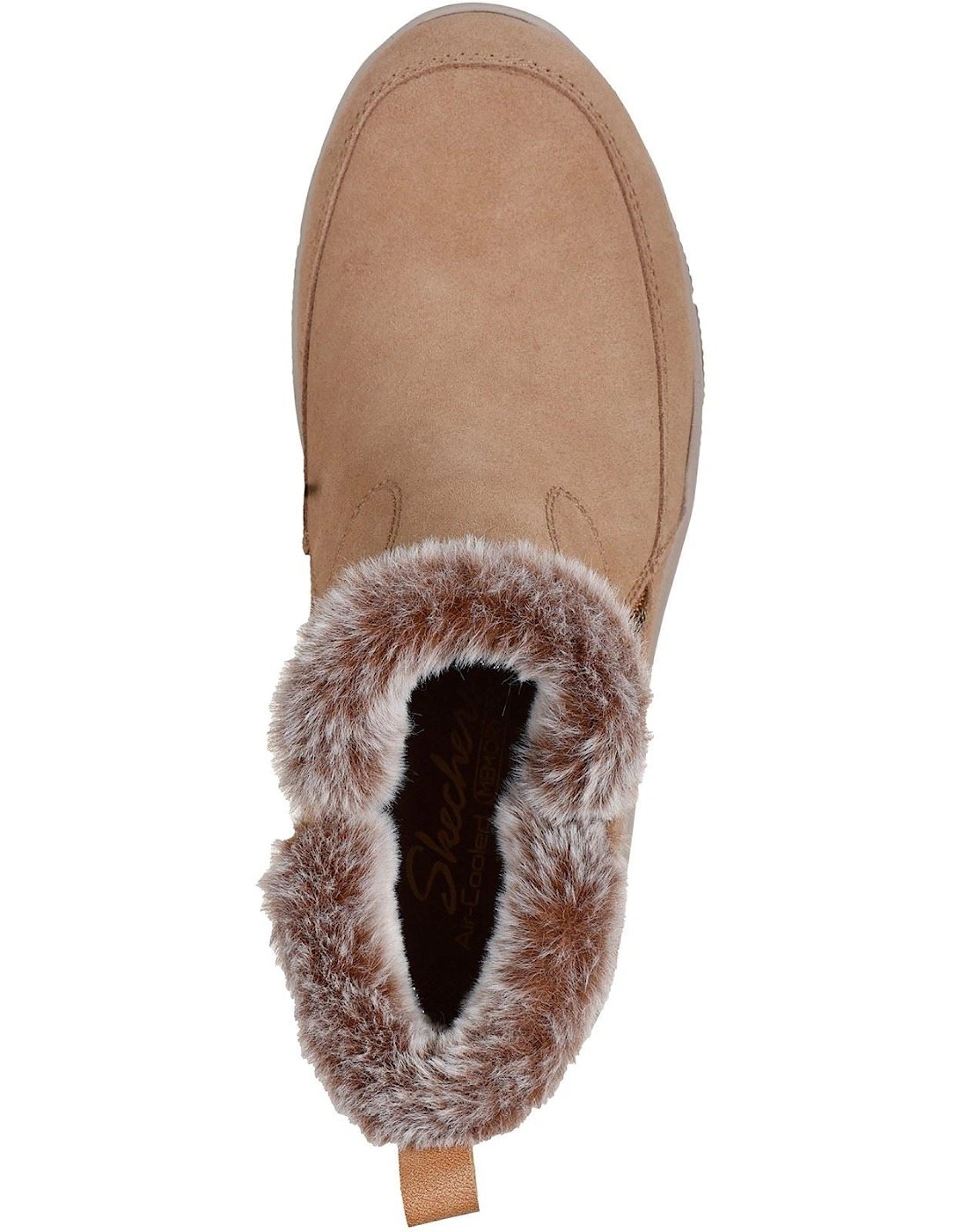 Easy Going Cool Zip! Leather Women's Tan Winter Ankle Boots
