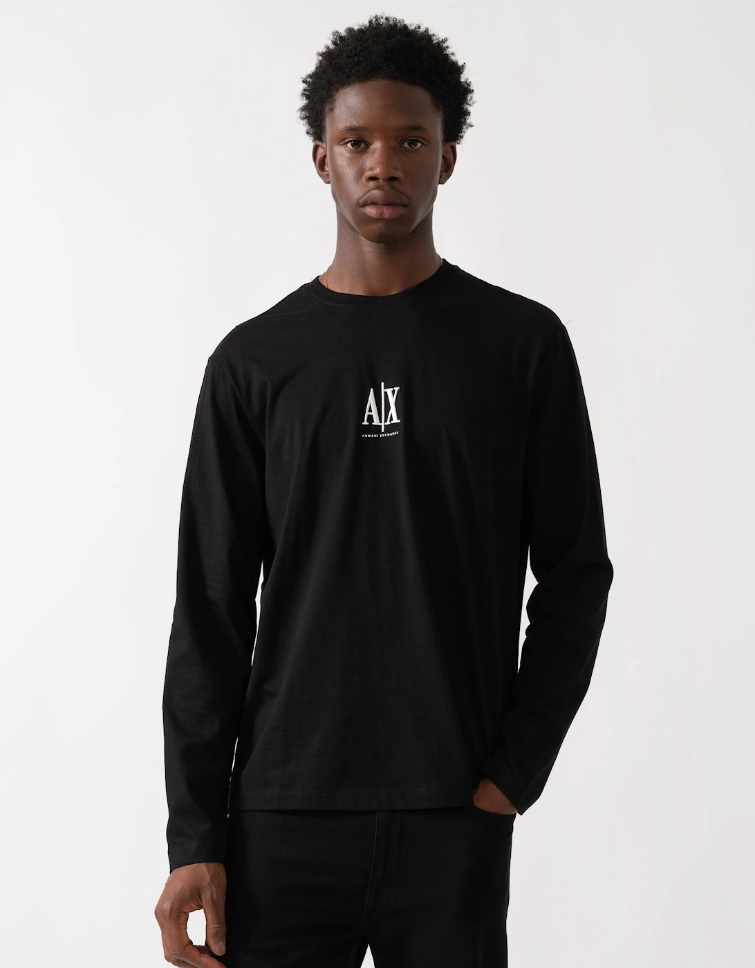 Armani Exchange Men's Black T-Shirt Xm000364-Af12308 - Uc001 - : 38 M