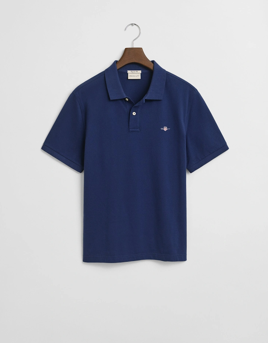 Mens Regular Fit Short Sleeve Shield Logo Pique Polo - 423 Persian Blue, 2 of 1