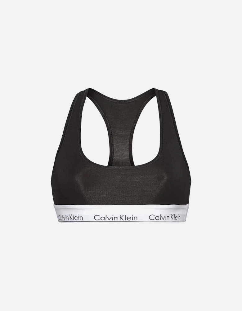 Icon Cotton Modal Unlined Bralette, Black