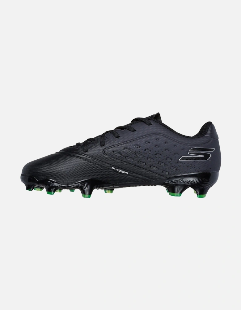 Performance Razor 1.5 Jr Youth FG Men's Black/Silver Football Boots