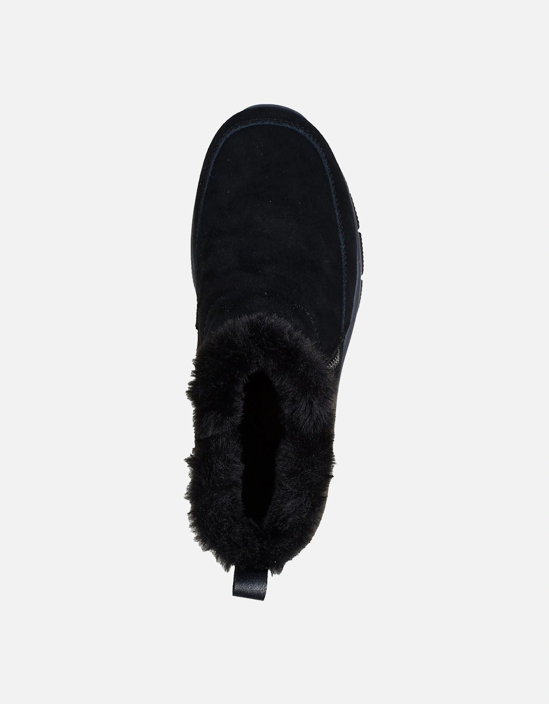 Easy Going Cool Zip! Leather Women's Black Winter Ankle Boots