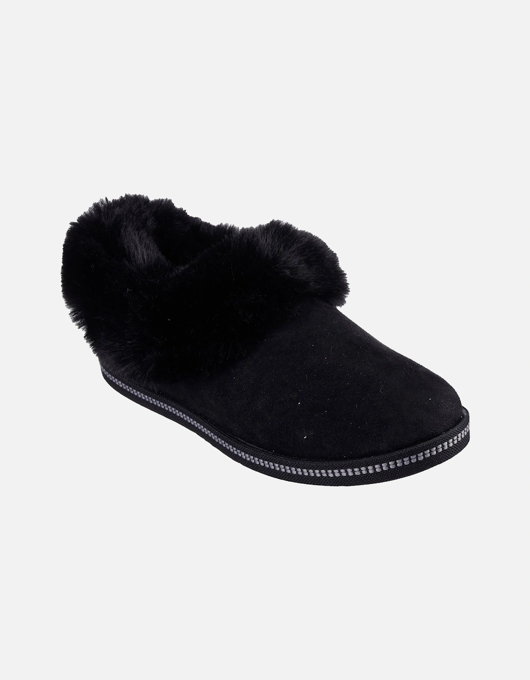 Cozy Campfire Winter Nights Polyester Women's Black Slippers, 6 of 5
