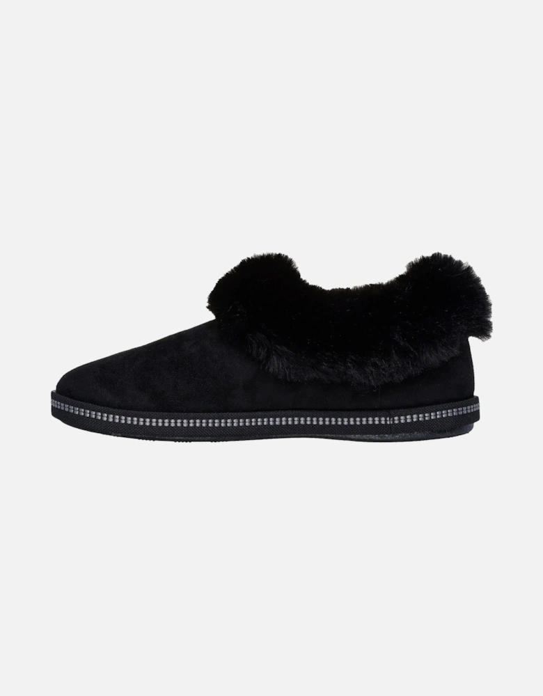 Cozy Campfire Winter Nights Polyester Women's Black Slippers