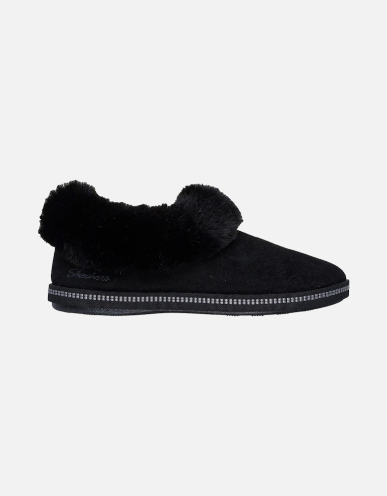 Cozy Campfire Winter Nights Polyester Women's Black Slippers