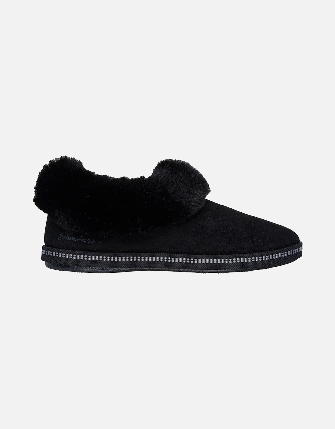 Cozy Campfire Winter Nights Polyester Women's Black Slippers