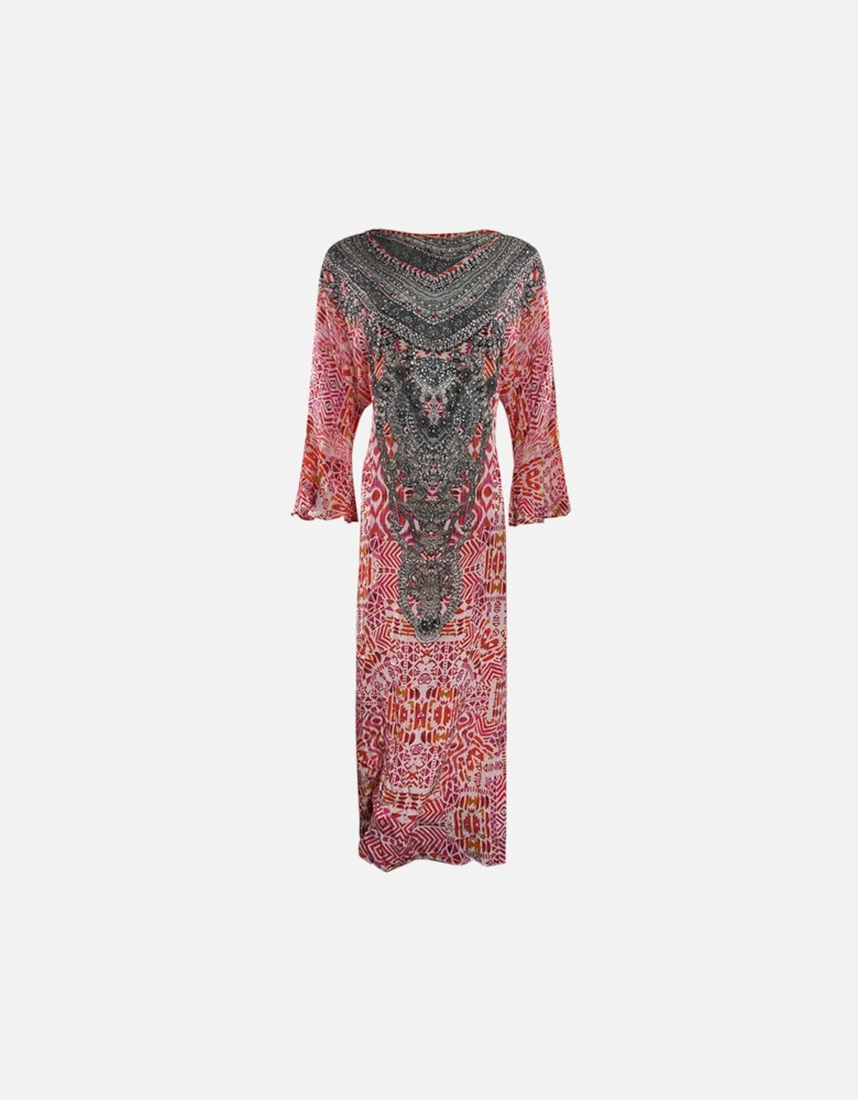 Fashion Shiraz/1923 Sleeve Long Kaftan With Frill Womens