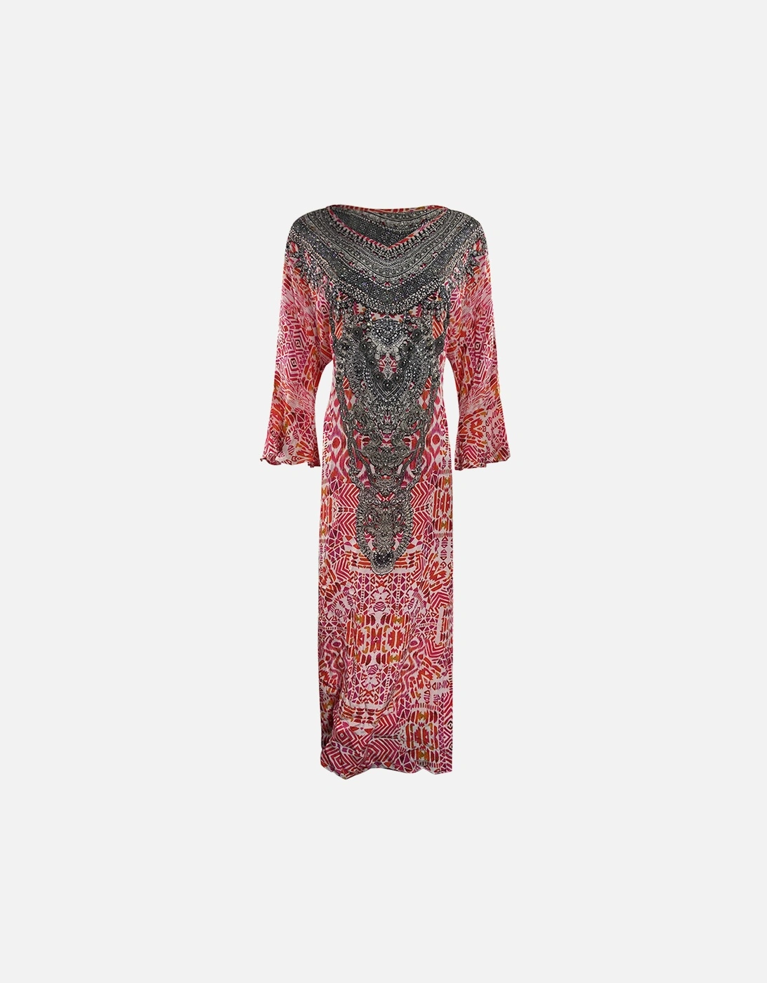 Fashion Shiraz/1923 Sleeve Long Kaftan With Frill Womens, 3 of 2