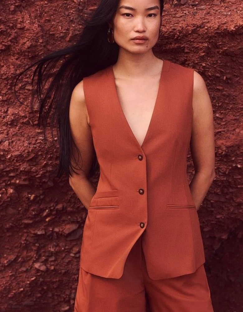 Tailored Twill Essential Single Breasted Waistcoat