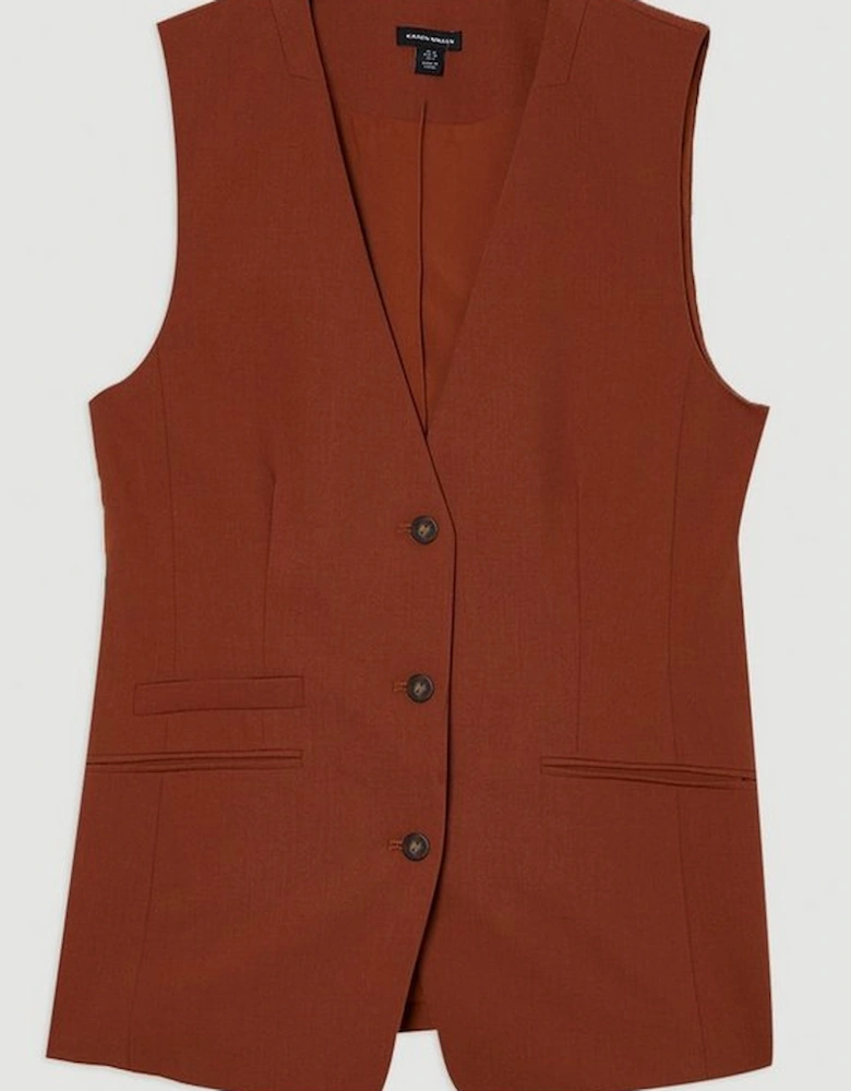 Tailored Twill Essential Single Breasted Waistcoat
