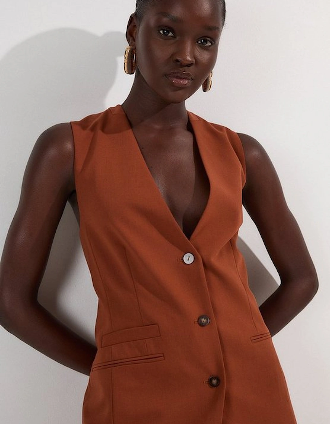 Tailored Twill Essential Single Breasted Waistcoat