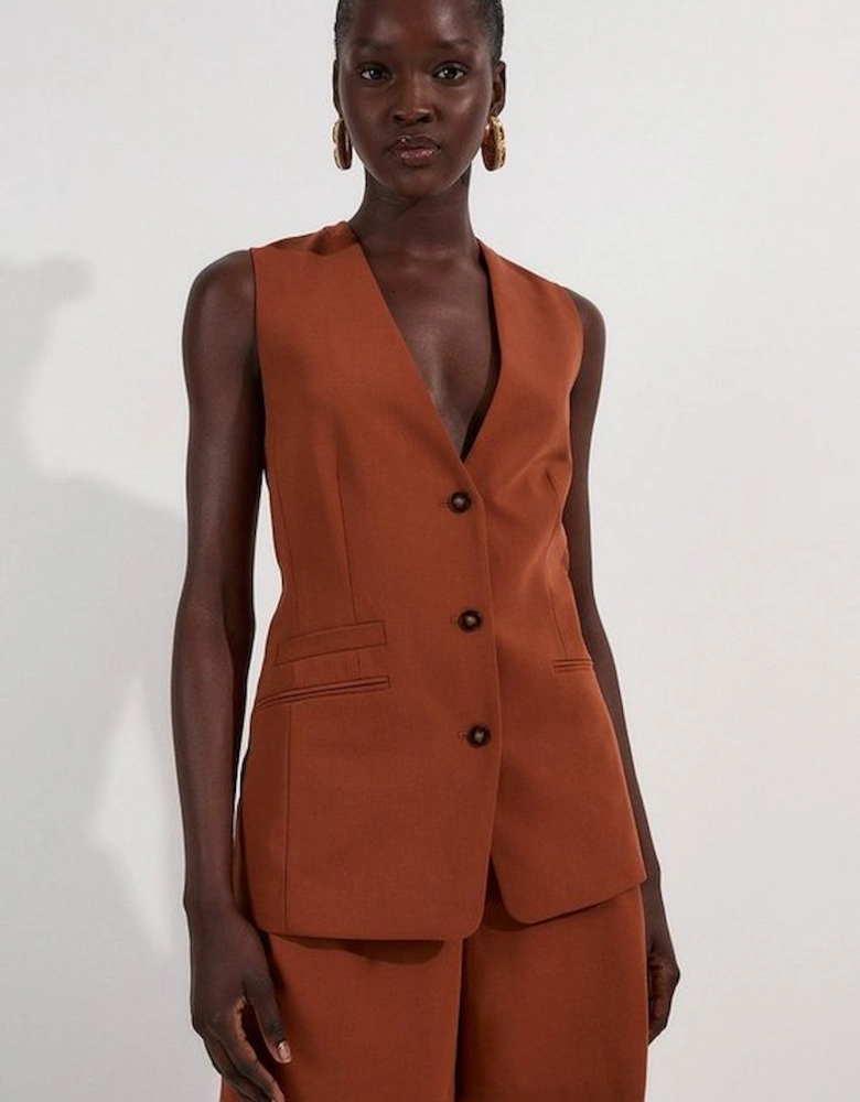 Tailored Twill Essential Single Breasted Waistcoat