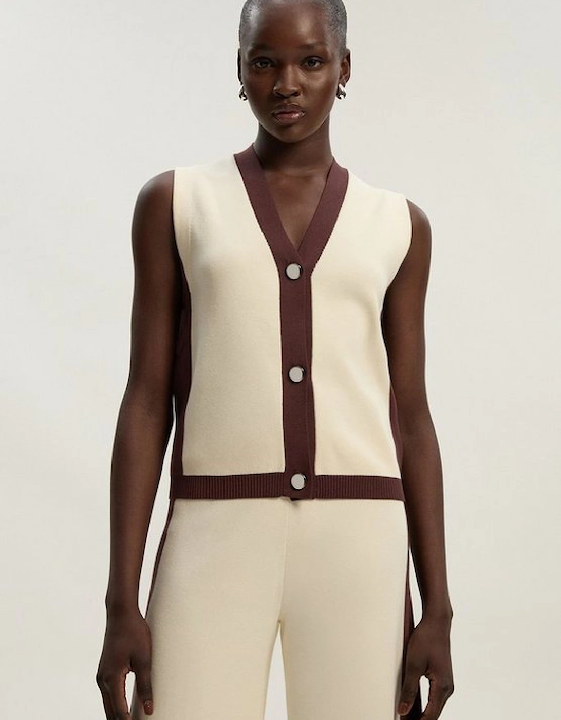 Colour Block Knitted Waistcoat, 2 of 1