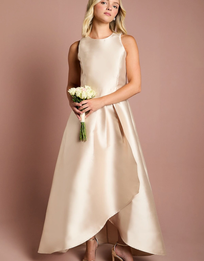 Teen Twill Waterfall Bridesmaids Dress