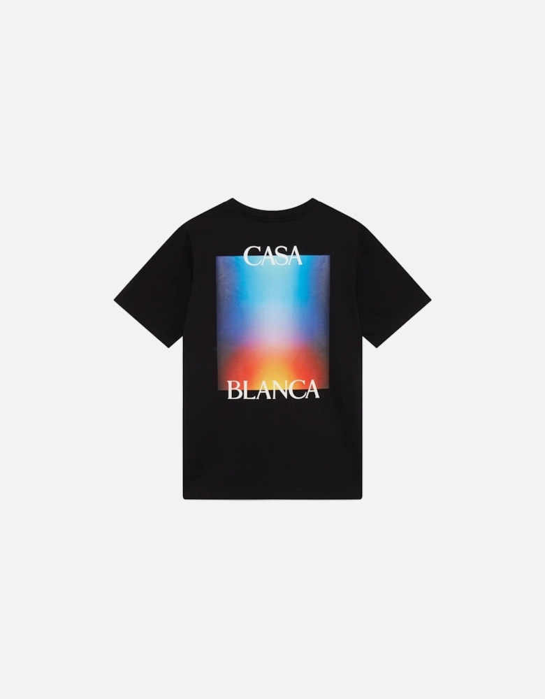 Mens T Shirts Gradient Casa Logo Regular Fit Crew Neck Cotton Top Tee