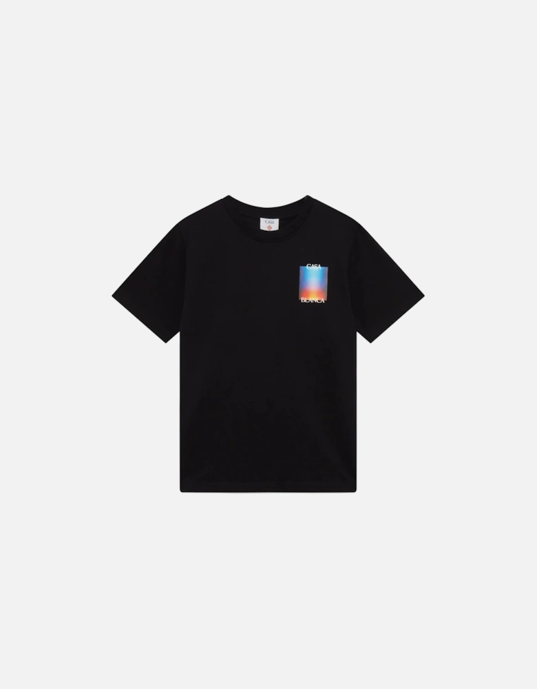 Mens T Shirts Gradient Casa Logo Regular Fit Crew Neck Cotton Top Tee