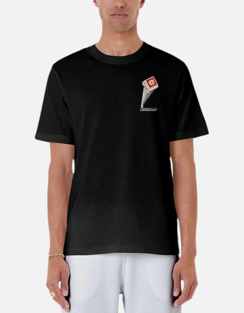 Mens T Shirts Leaning Column Regular Fit Crew Neck Summer Cotton Top