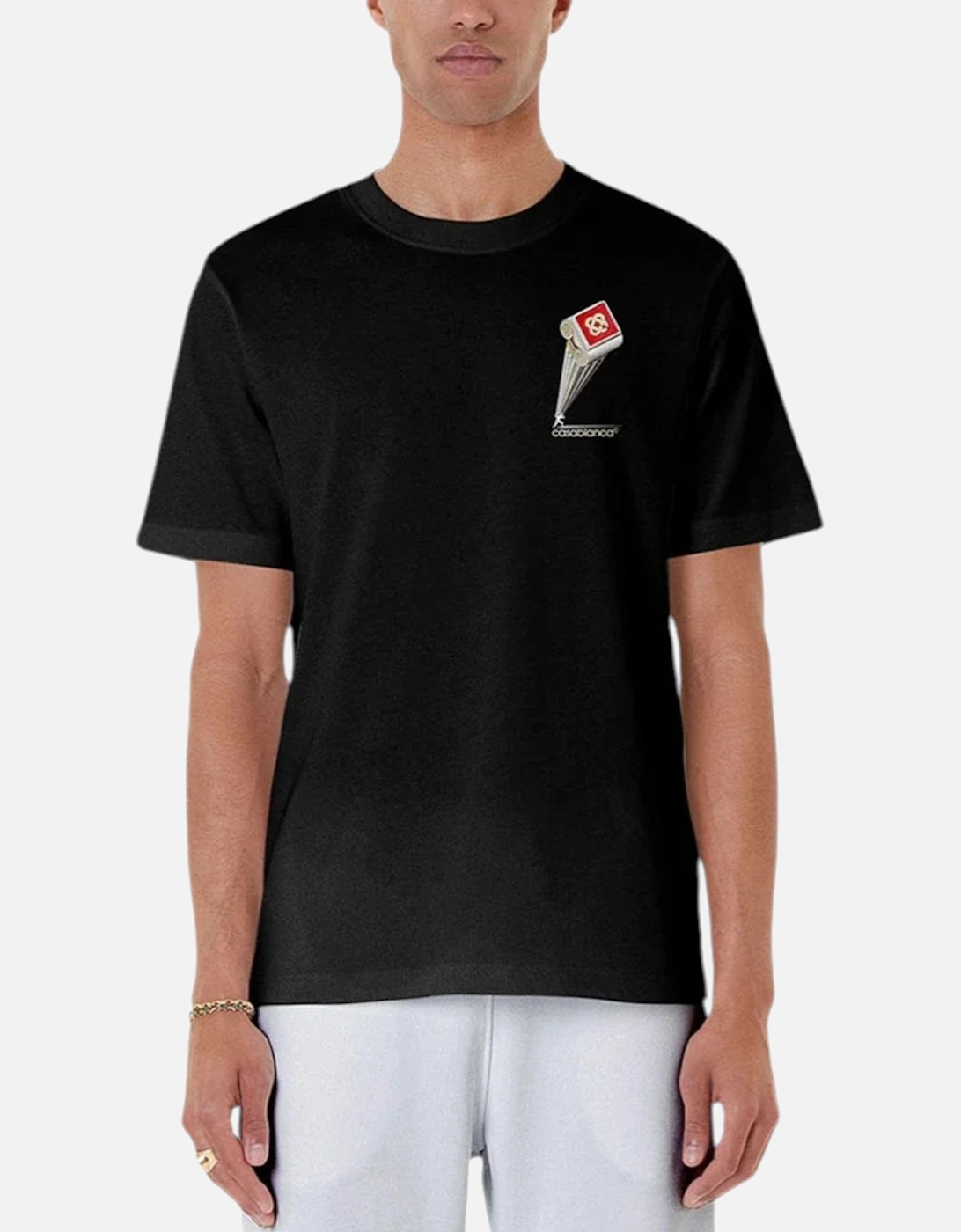 Mens T Shirts Leaning Column Regular Fit Crew Neck Summer Cotton Top