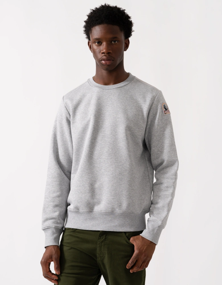 K2 Mens Crew Neck Sweatshirt - Ash Grey Melange 608