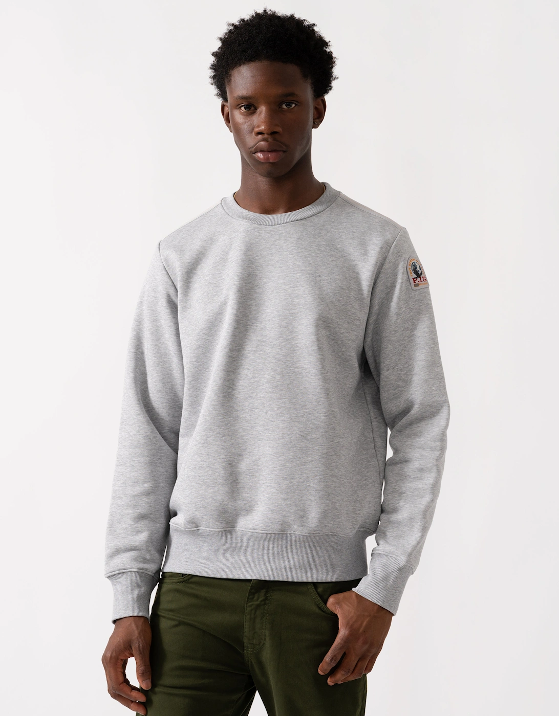 K2 Mens Crew Neck Sweatshirt - Ash Grey Melange 608, 2 of 1