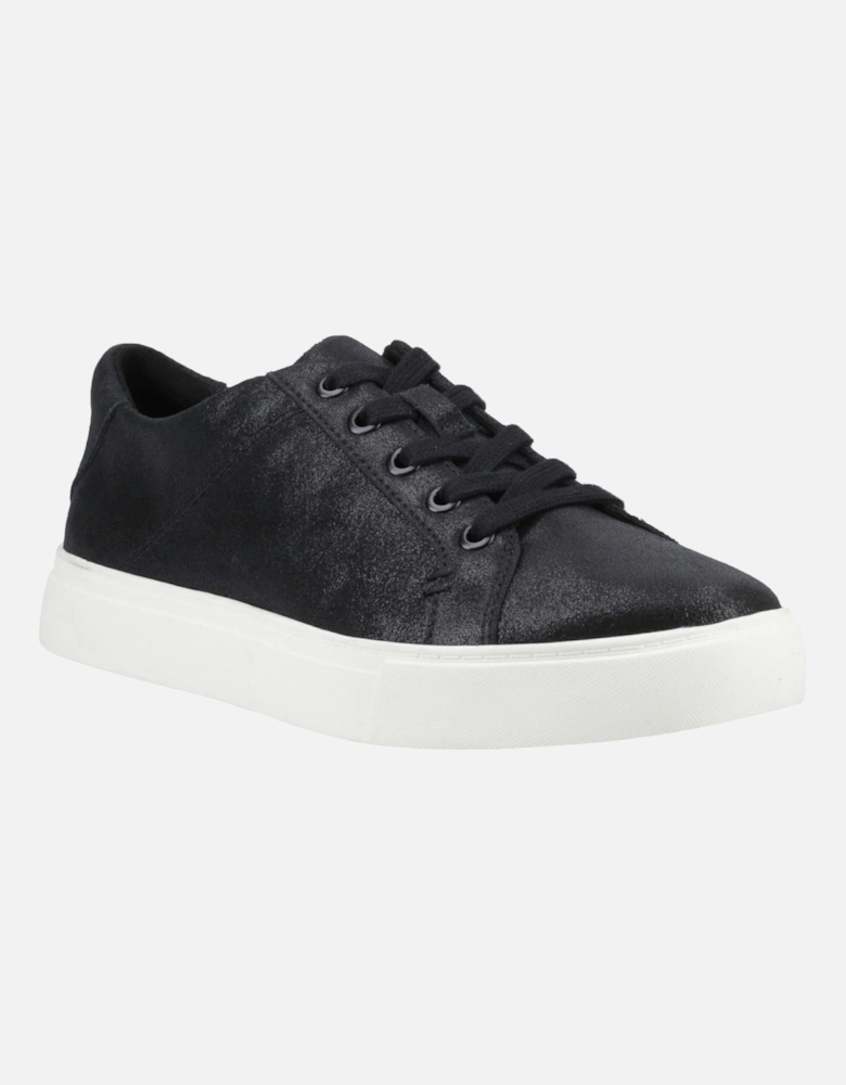 Kameron Lace-Up Leather Women's Black Metallic Trainers