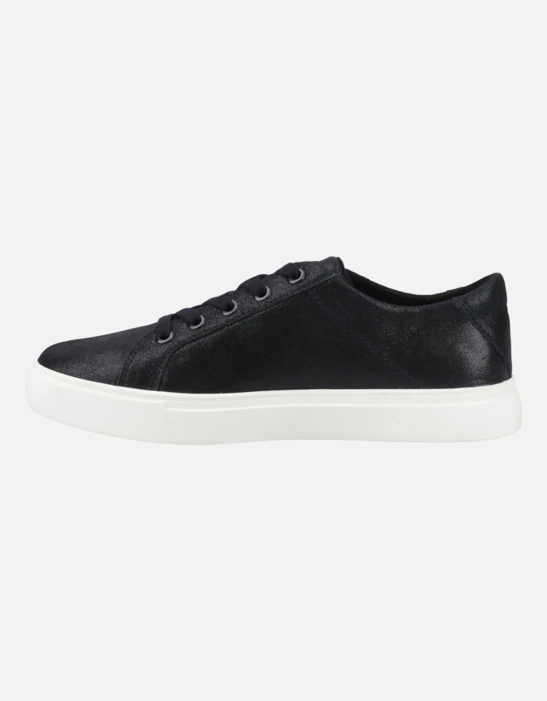 Kameron Lace-Up Leather Women's Black Metallic Trainers