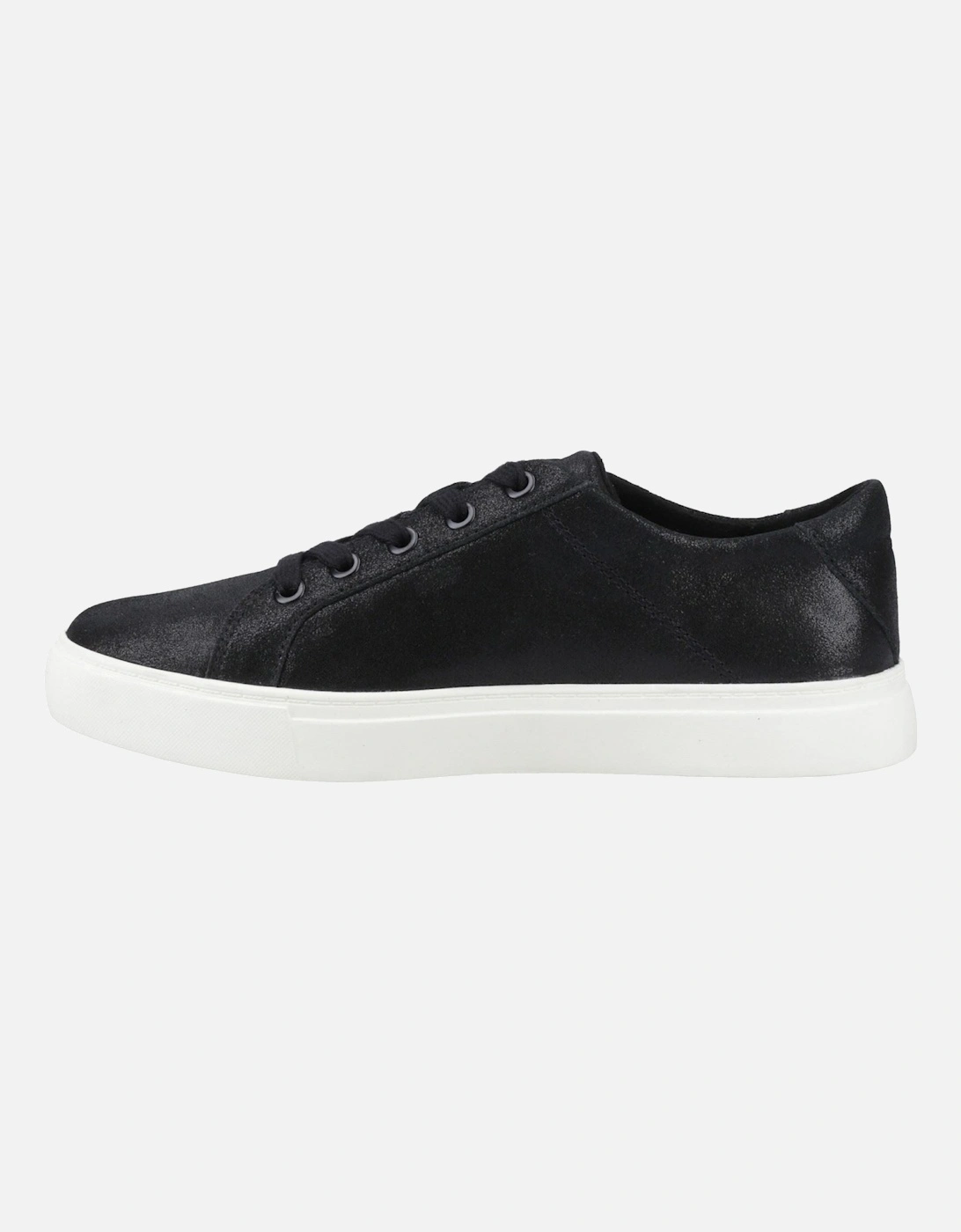 Kameron Lace-Up Leather Women's Black Metallic Trainers