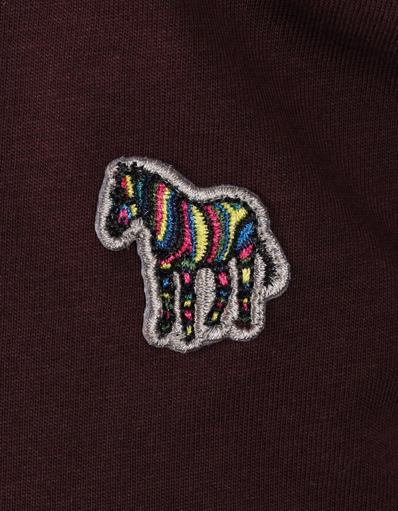 Reg Fit Zebra T-Shirt Burgundy