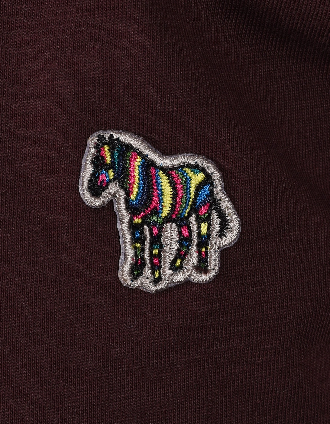 Reg Fit Zebra T-Shirt Burgundy