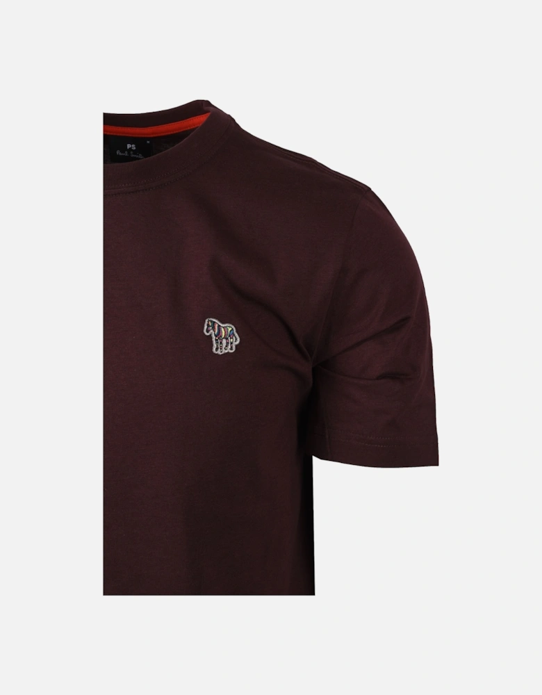 Reg Fit Zebra T-Shirt Burgundy