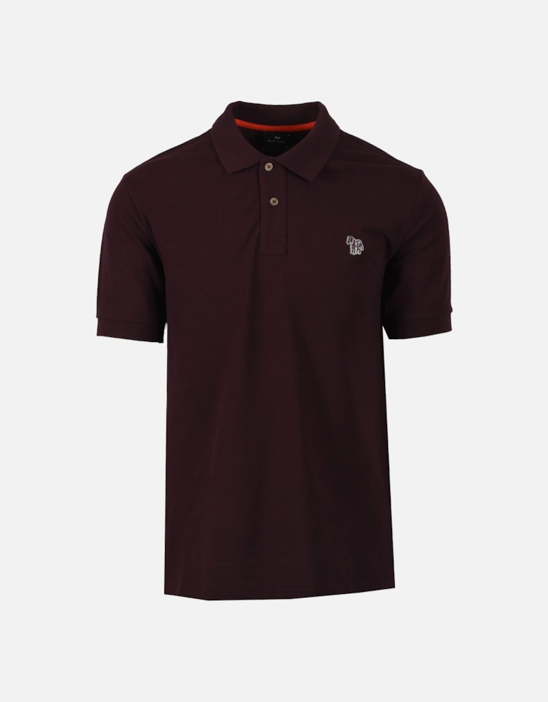 Zebra Polo Dark Red