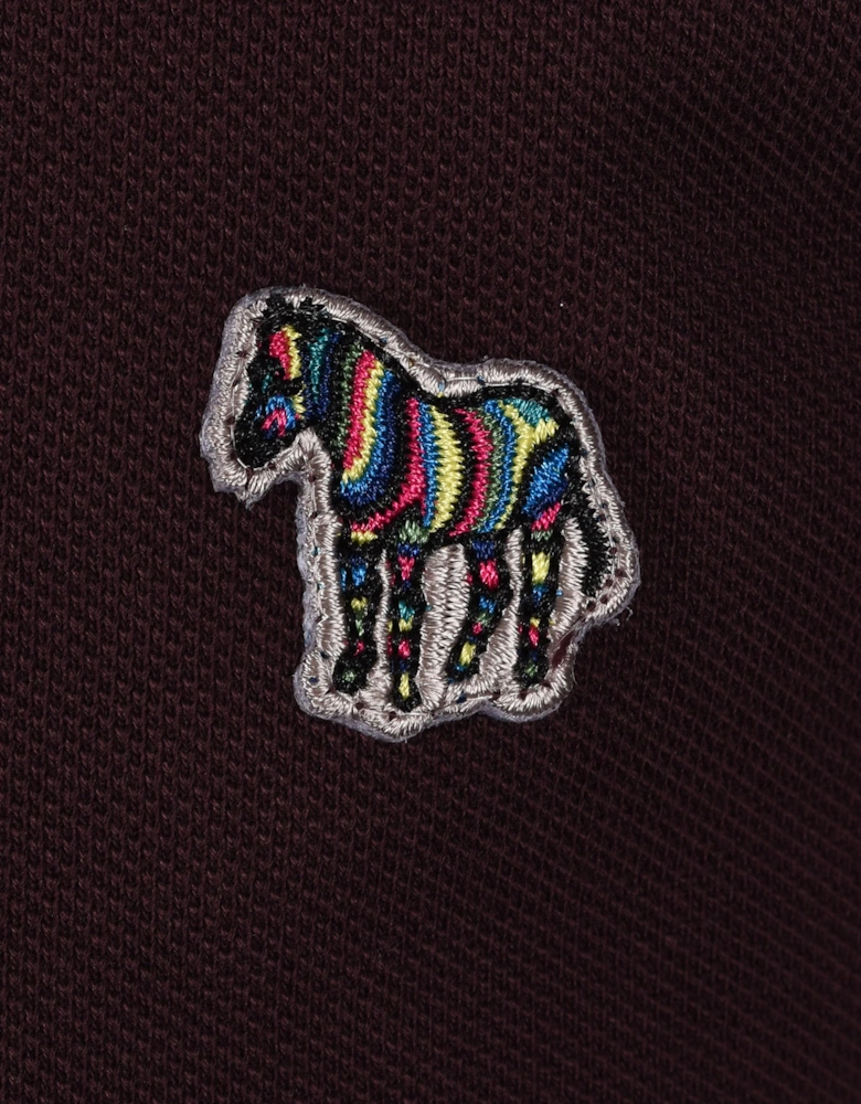 Zebra Polo Dark Red
