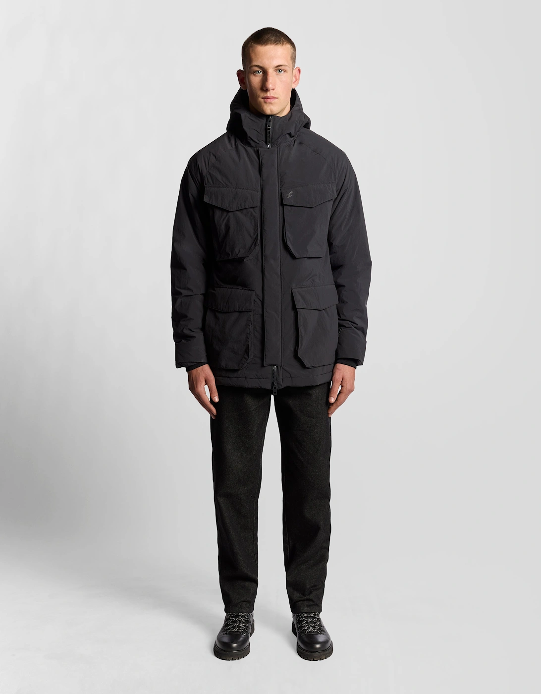 Lyle & Scott Tactical Wadded Parka - X002 Black Ice