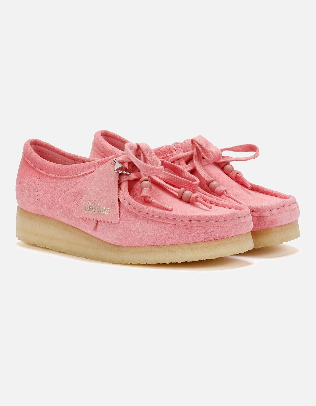 Clarks Women's Pink Originals Wallabee Suede Shoes Size 6