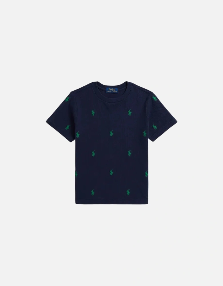 BOY/TEEN REPEAT PONY NAVY T SHIRT