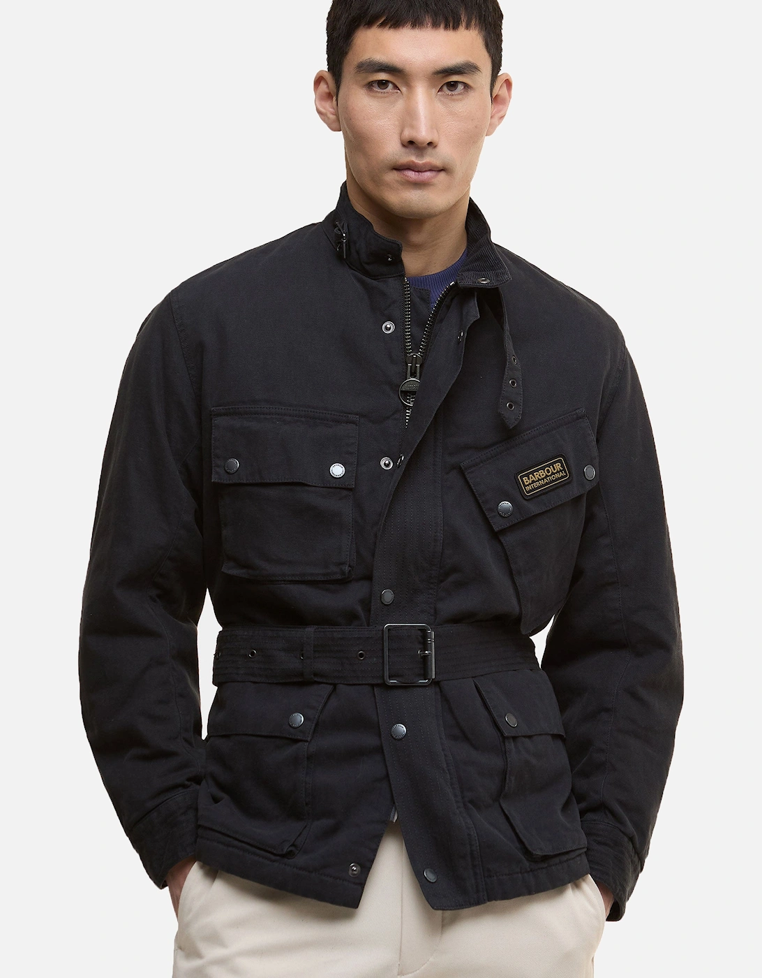 Washed Casual A7 Jacket Black