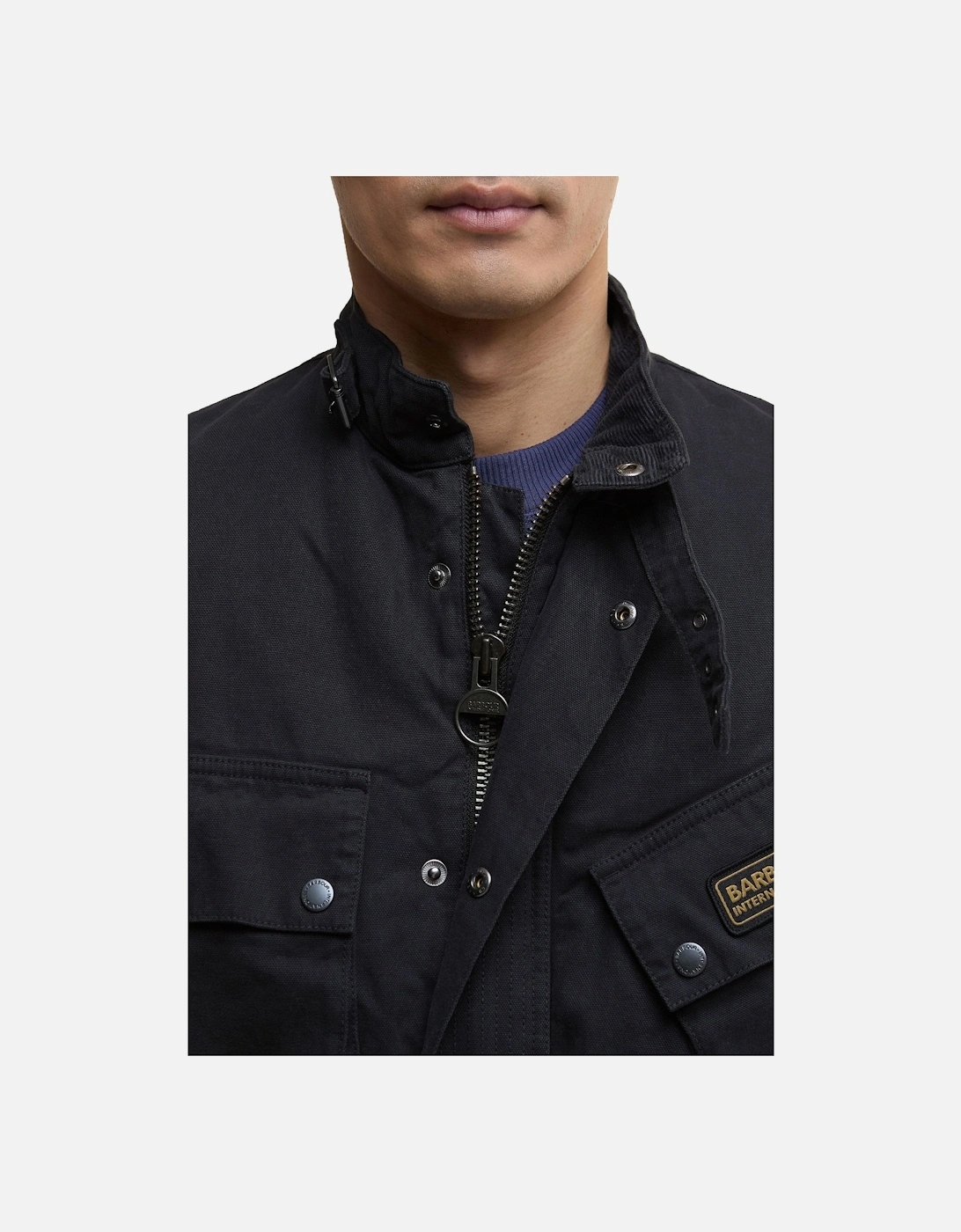 Washed Casual A7 Jacket Black