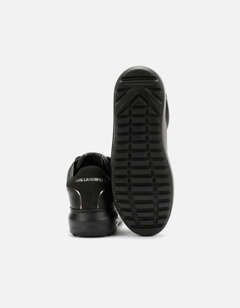 Kapri Lug Karl NFT Lo Lace Leather Women's Black Trainers
