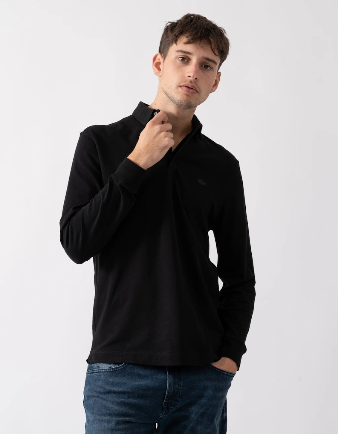 Lacoste Men's Black Long Sleeve Polo - 031  42 Xl
