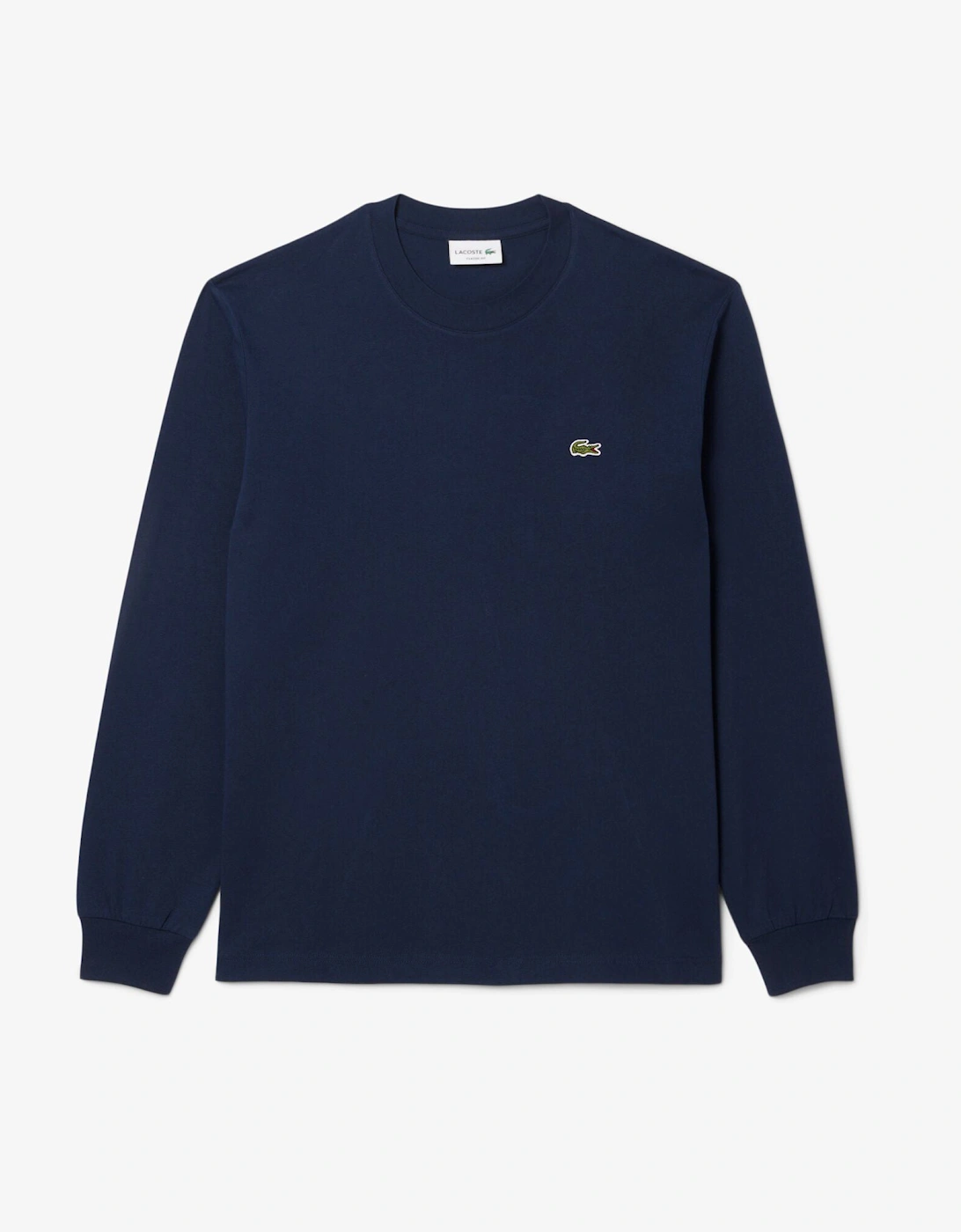 Long Sleeved Cotton Mens T-Shirt - Navy Blue 166, 2 of 1
