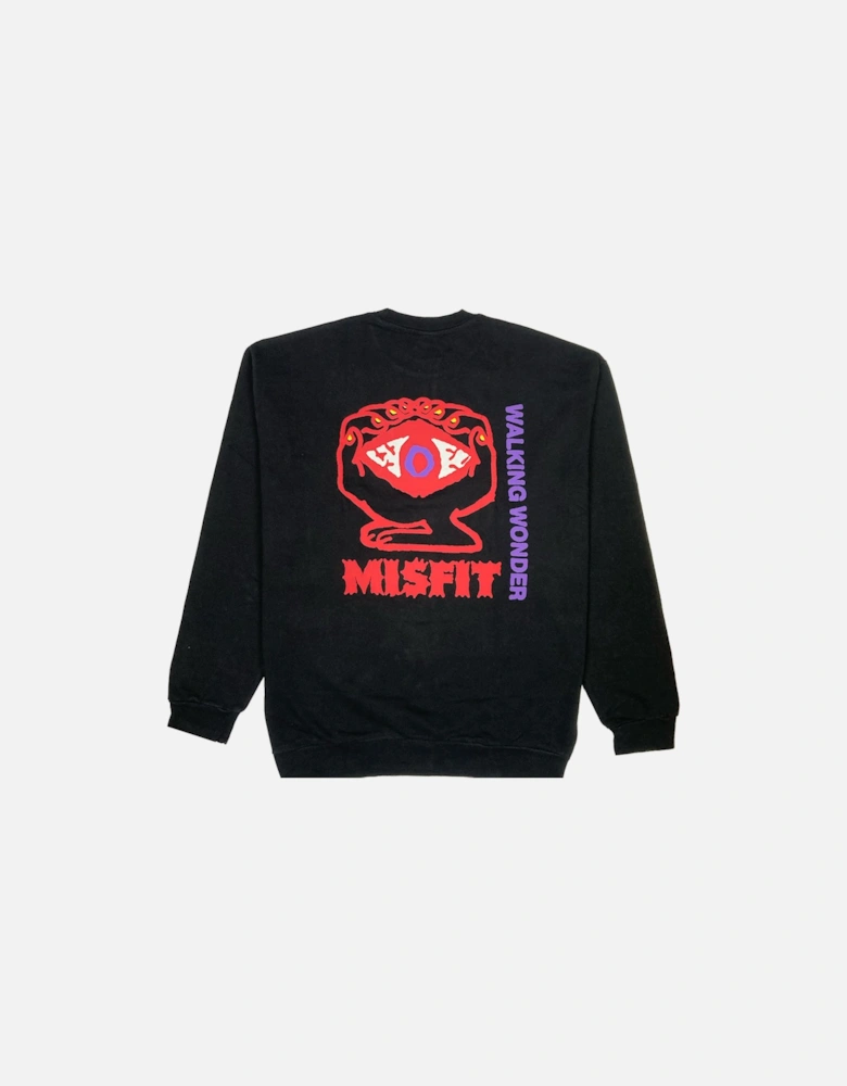 Black Walking Wonders Crew Sweatshirt