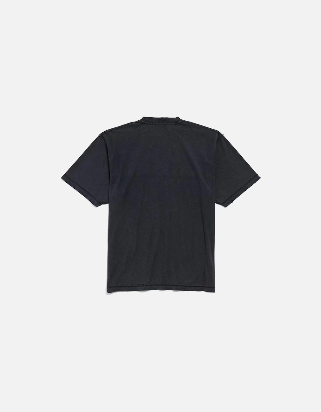 Logo Patch Inside-Out T-Shirt in Black