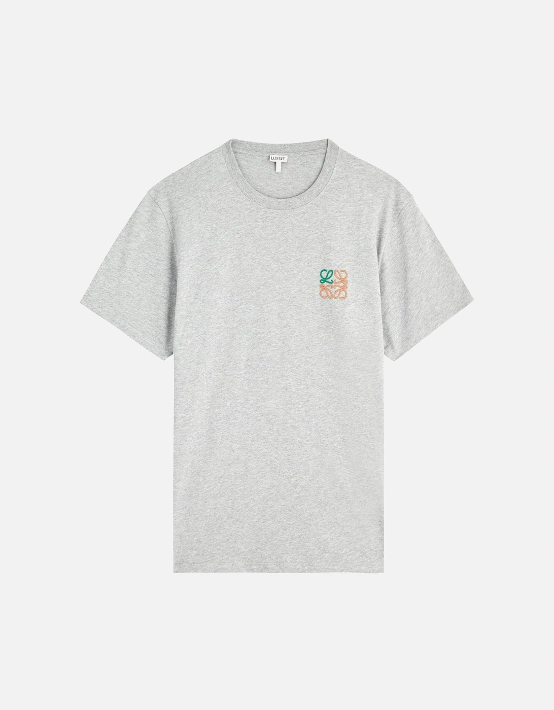 Anagram Embroidered T-Shirt in Grey Melange, 5 of 4