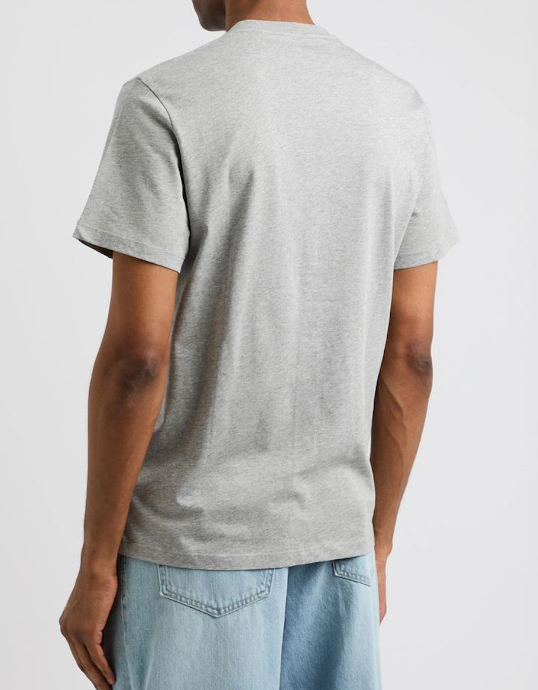 Anagram Embroidered T-Shirt in Grey Melange