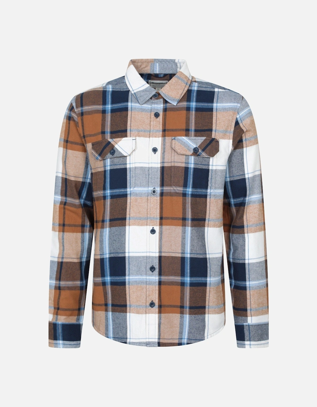 Mens Trace Flannel Long-Sleeved Shirt, 2 of 1