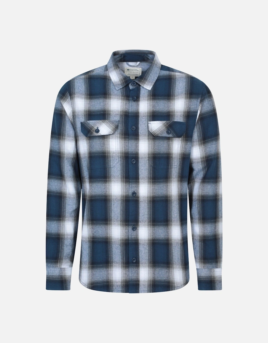 Mens Trace Flannel Long-Sleeved Shirt, 2 of 1