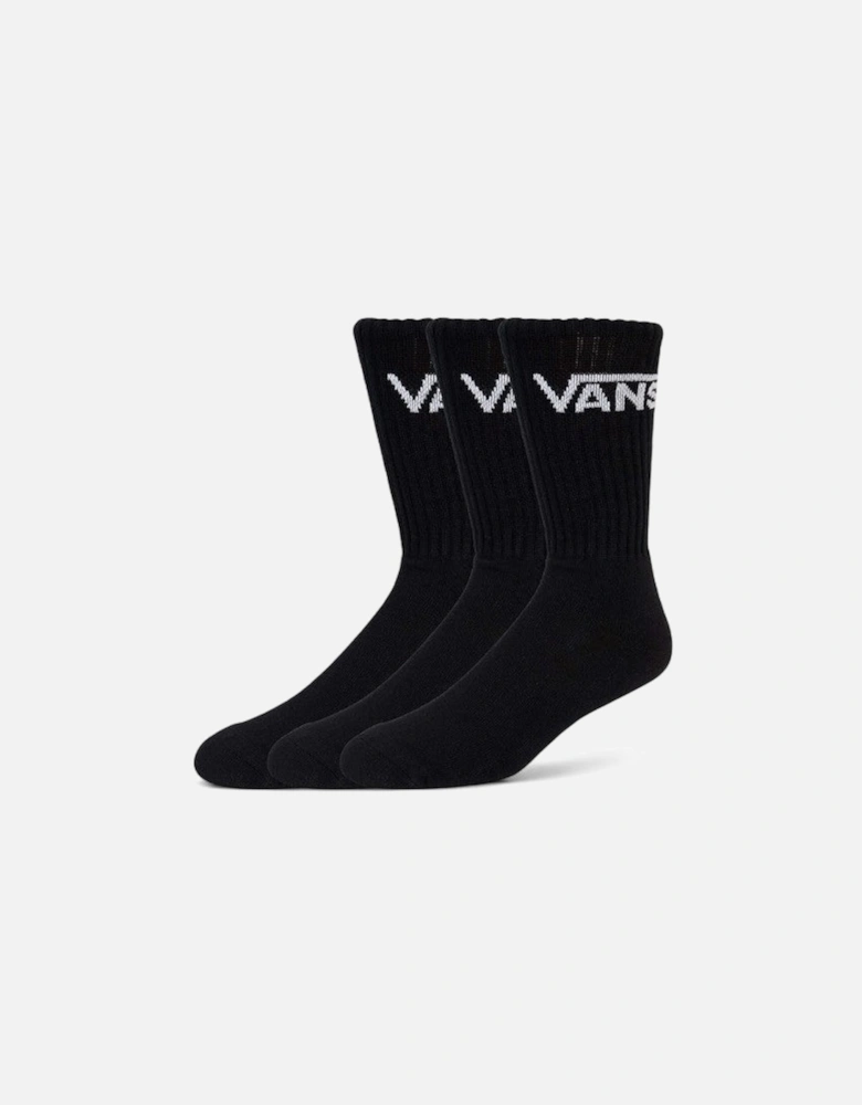 Classic Crew ROX 3 Pack Socks - Black