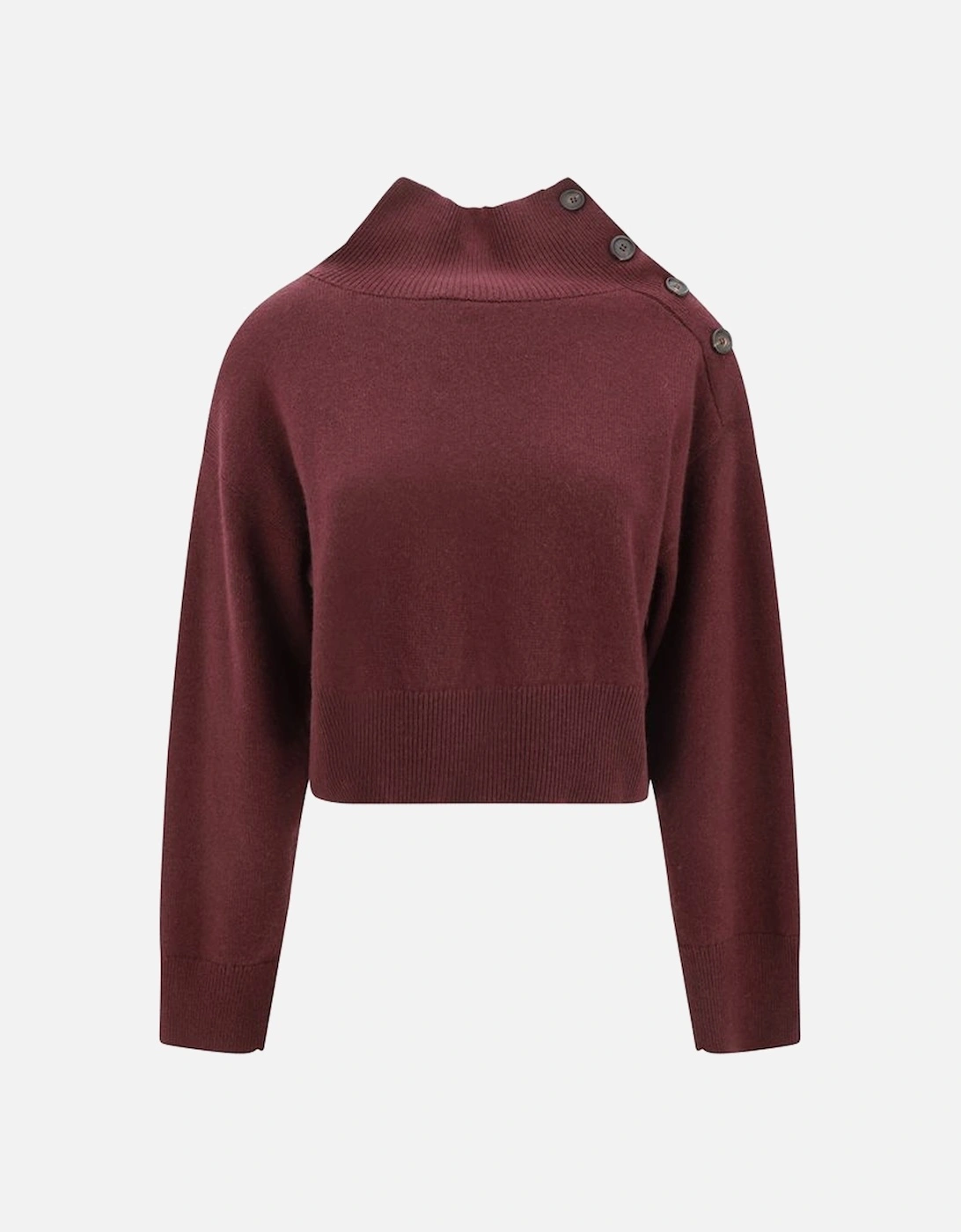 Cashmere Sweater with Adjustable High Collar and Buttons, 4 of 3